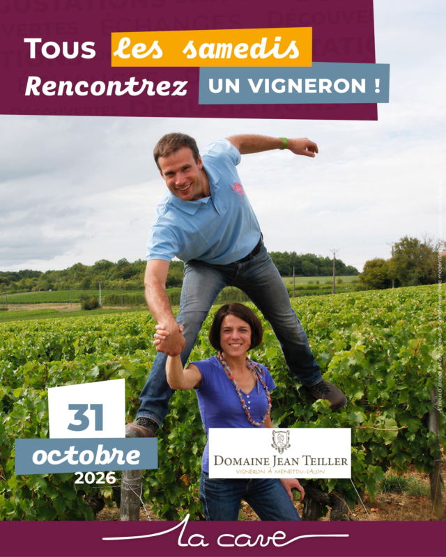📅 𝗦𝗮𝗺𝗲𝗱𝗶 𝟯𝟭 𝗼𝗰𝘁𝗼𝗯𝗿𝗲 – @domaine_teiller 

On termine le mois en beauté avec 𝗹𝗲 𝗗𝗼𝗺𝗮𝗶𝗻𝗲 𝗝𝗲𝗮𝗻 𝗧𝗲𝗶𝗹𝗹𝗲𝗿, vigneron indépendant à 𝗠𝗲𝗻𝗲𝘁𝗼𝘂-𝗦𝗮𝗹𝗼𝗻, une jolie appellation du Centre-Loire.

Un domaine où la passion de la vigne se transmet et se partage. Un terroir, des vignes, des raisins… et surtout des femmes et des hommes qui, année après année, donnent vie au vin 🌿

Venez découvrir la philosophie du domaine, son terroir et ses cuvées, avec les cépages phares de l'appellation, le 𝗦𝗮𝘂𝘃𝗶𝗴𝗻𝗼𝗻 et le 𝗣𝗶𝗻𝗼𝘁 𝗡𝗼𝗶𝗿

🍷 Dégustation gratuite
📍 4 Rue Roger Hostein à Cholet
🕙 De 10h à 19h, en continu
🎁 𝟭𝟬 % 𝗱𝗲 𝗿𝗲𝗺𝗶𝘀𝗲 sur les cuvées du Domaine Teiller présentées ce jour-là

Venez rencontrer Patricia et partager un moment convivial autour d'un verre !